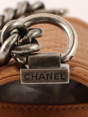 2014 Boy Chanel Chain Shoulder Bag Brown