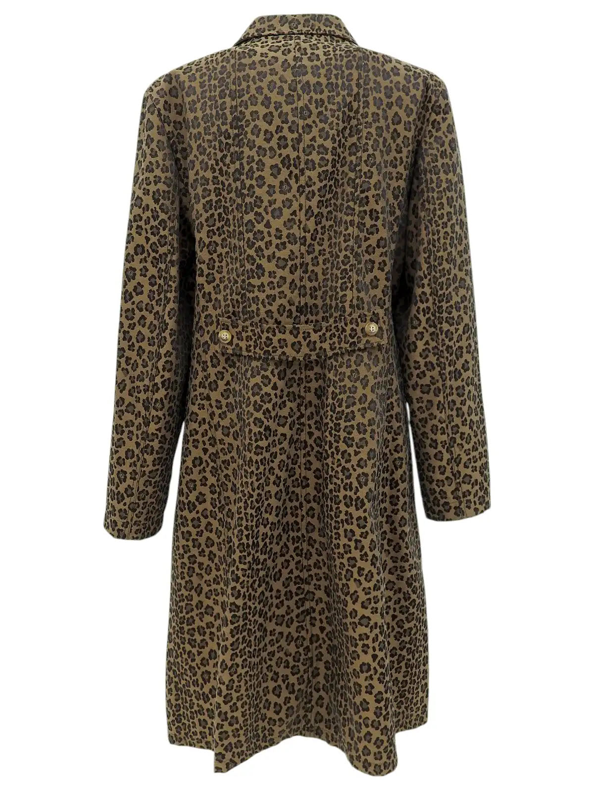 Leopard print coat in brown