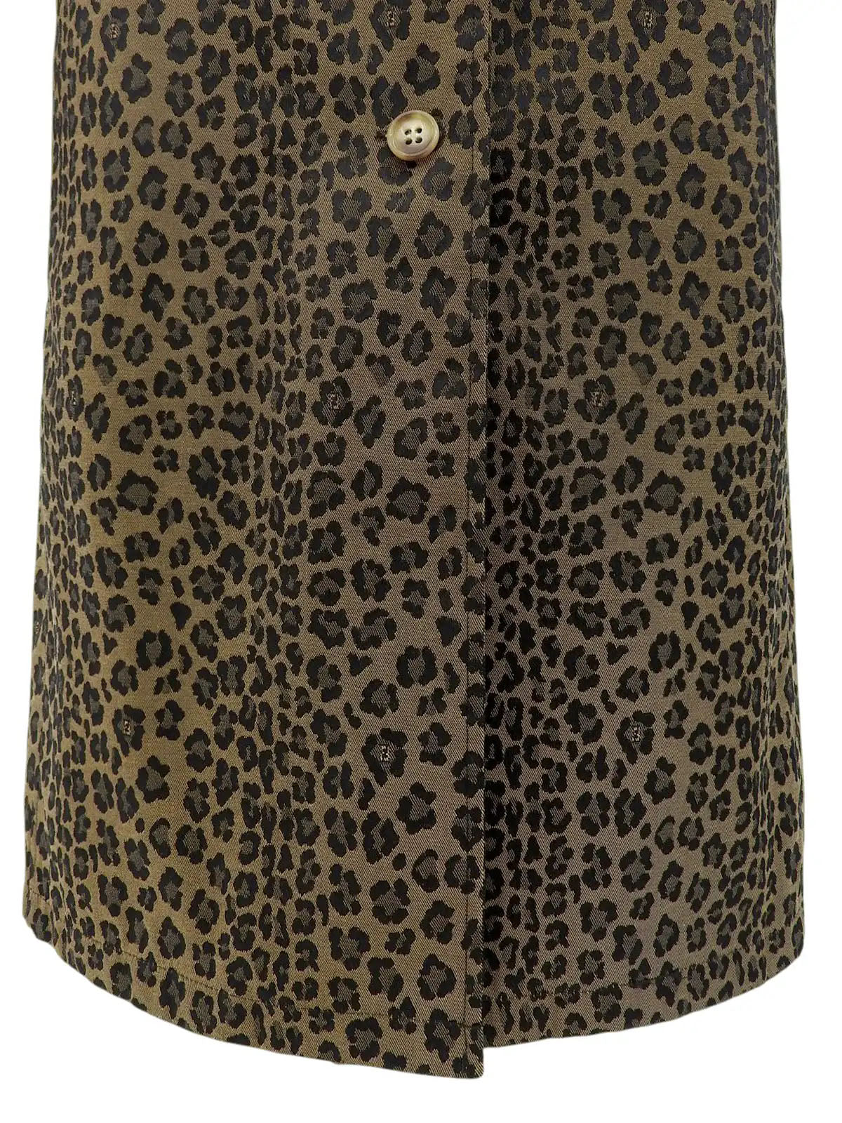 Leopard print coat in brown