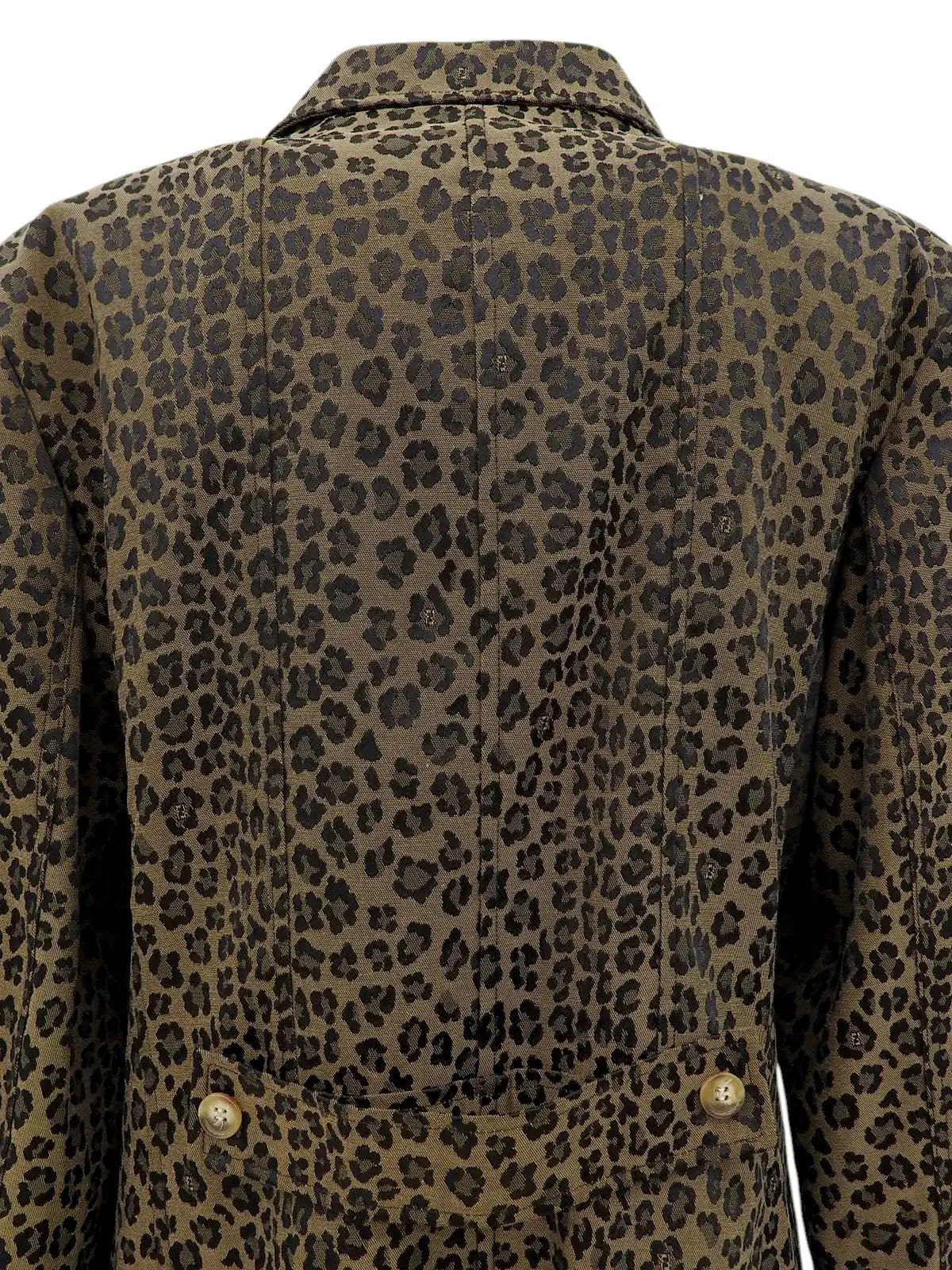 Leopard print coat in brown