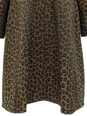 Leopard print coat in brown
