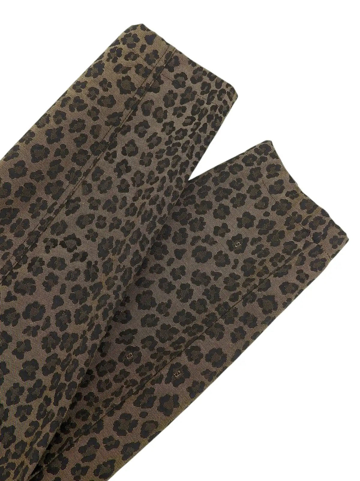 Leopard print coat in brown