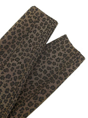 Leopard print coat in brown