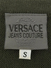 橄榄绿/大丽花紫徽标纽扣开衫