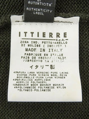 橄榄绿/大丽花紫徽标纽扣开衫