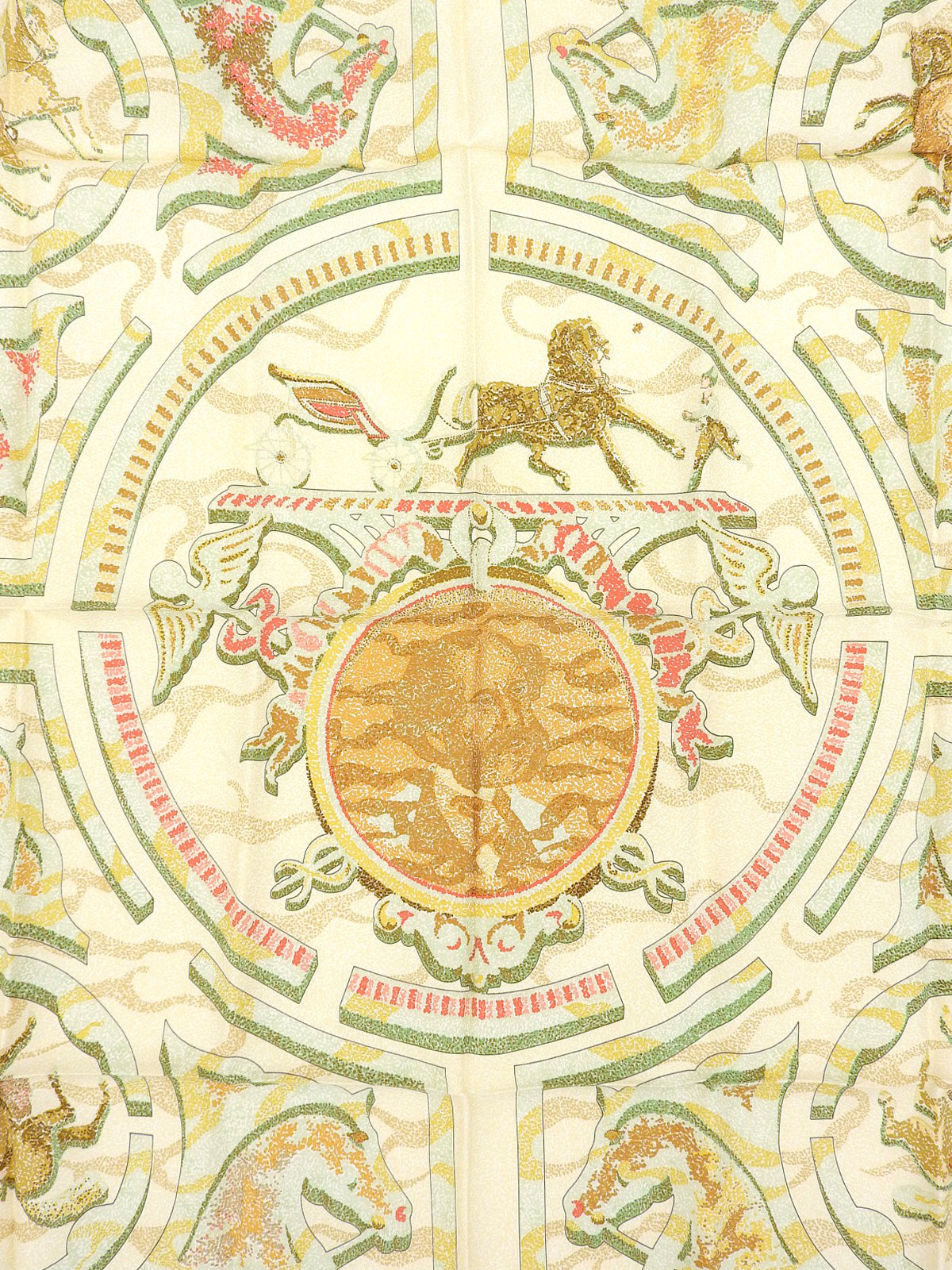 Alfred De Dreux PEINTRE DU CHEVAL 图案围巾,黄色/多色。