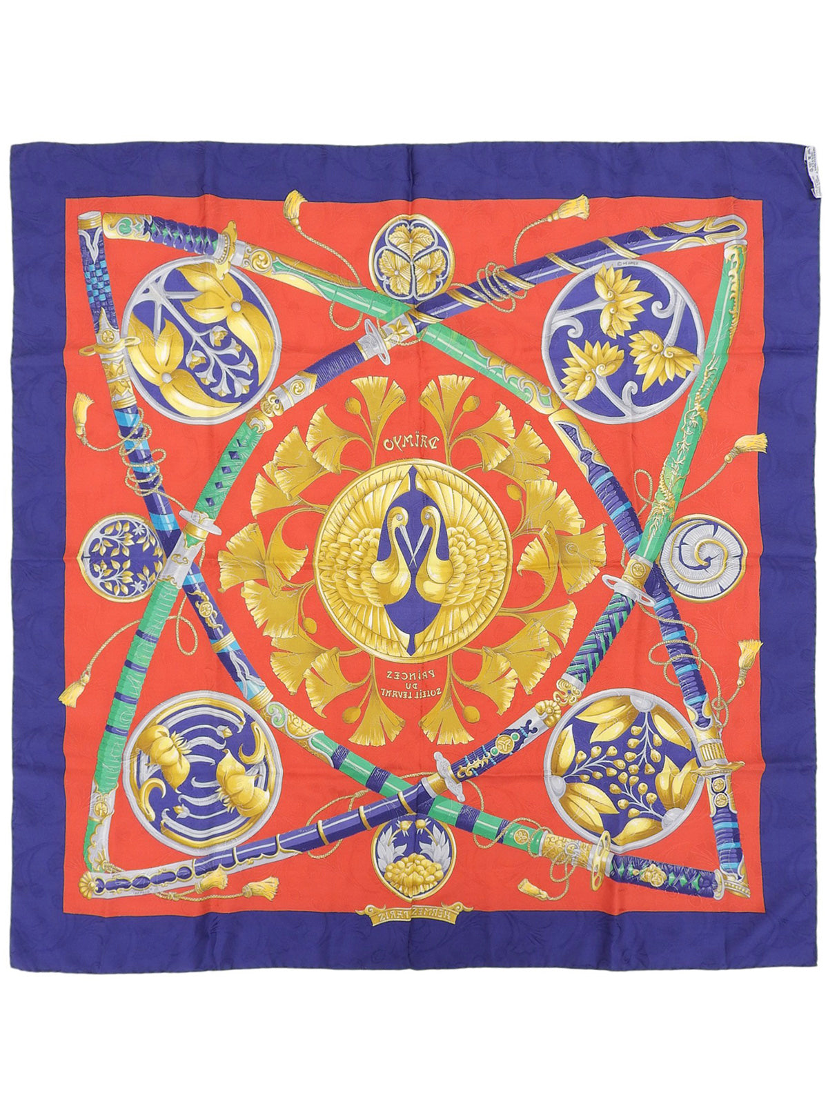 Princes Du Soleil Levant 图案围巾(红色/海军蓝/多色)
