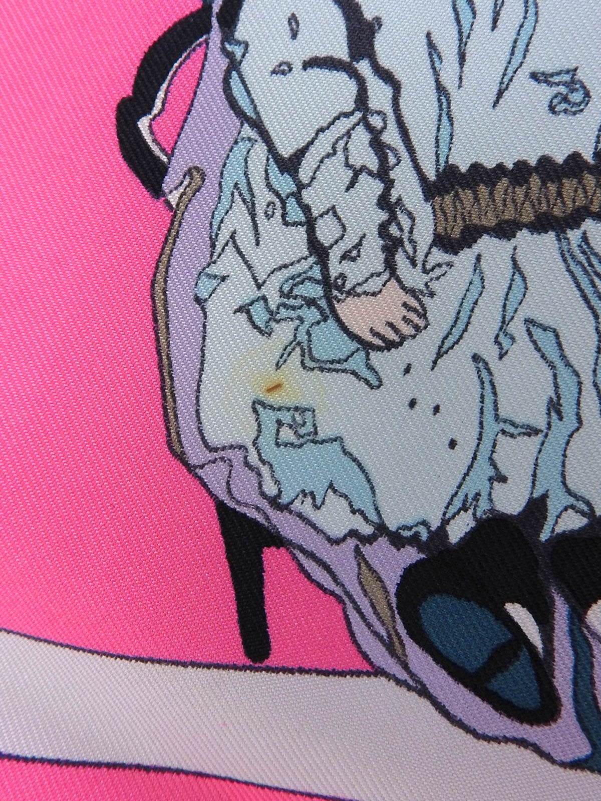 Carré 90 Hello Dolly 图案围巾 粉色/紫色