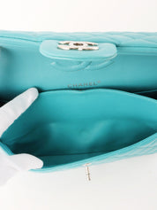 2014 Classic Flap Chain Bag, 25cm, Turquoise Blue