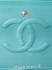 2014 Classic Flap Chain Bag, 25cm, Turquoise Blue
