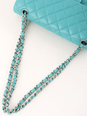 2014 Classic Flap Chain Bag, 25cm, Turquoise Blue