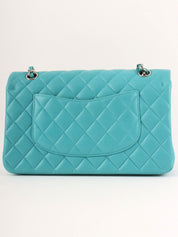 2014 Classic Flap Chain Bag, 25cm, Turquoise Blue