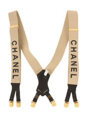Logo Suspenders Beige
