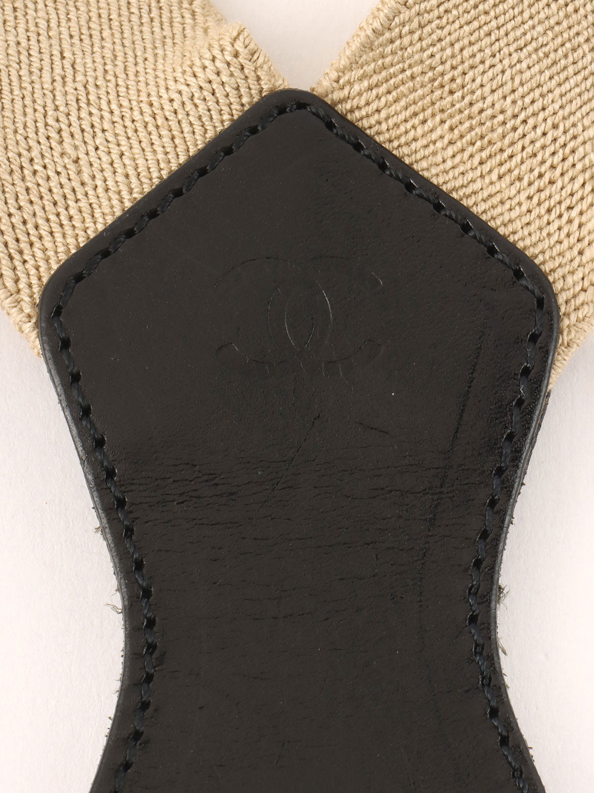 Logo Suspenders Beige