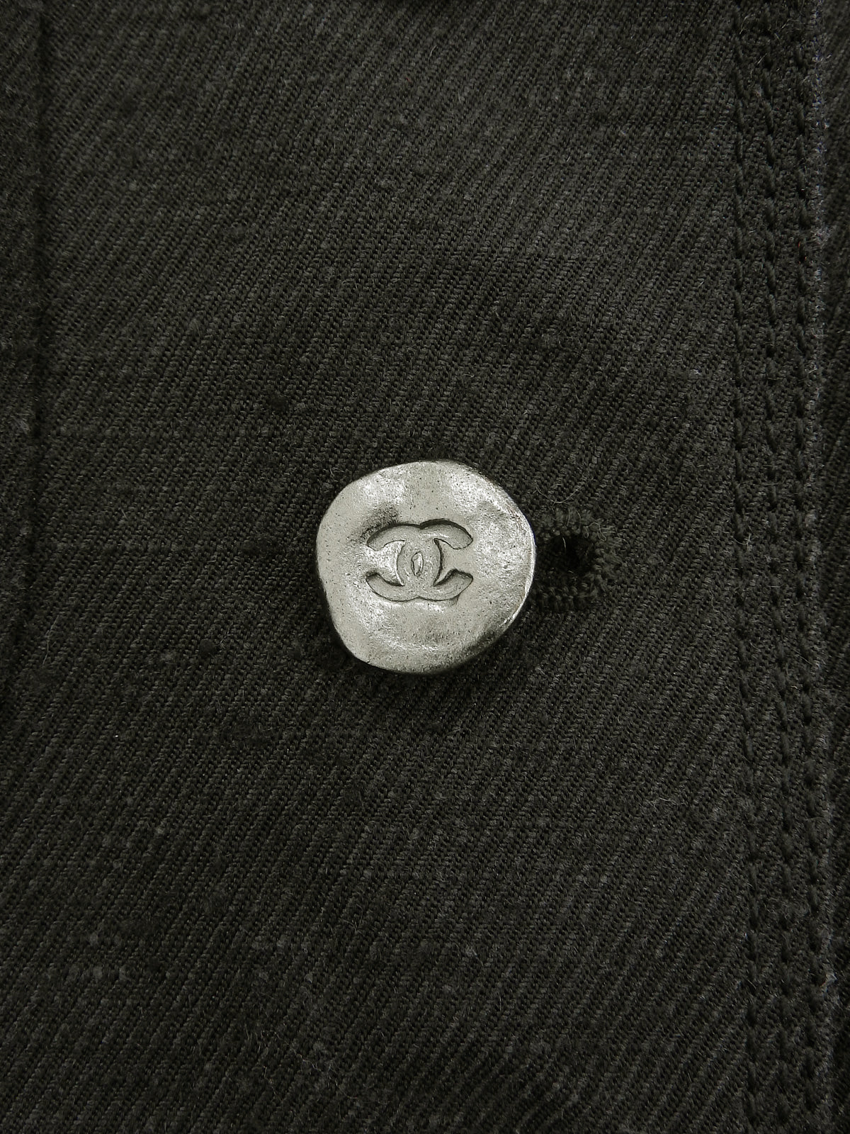 2006 丝绸 CC Mark 纽扣夹克 黑色