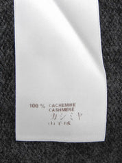 Cashmere logo button cardigan in grey