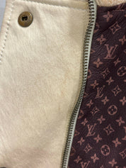 Leather logo button jacket in ivory
