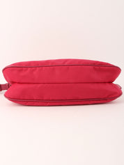 Nylon Logo Plate One Shoulder Bag Pink