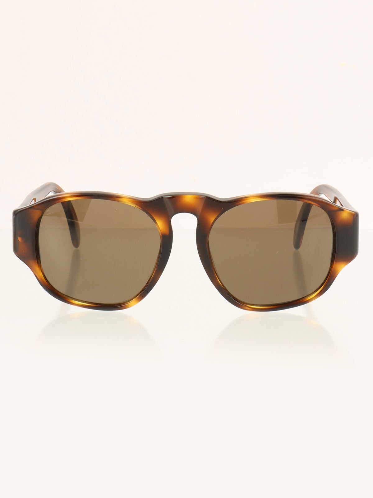 Brown Marble Pattern Side CC Logo Plate Sunglasses, Brown