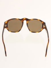 Brown Marble Pattern Side CC Logo Plate Sunglasses, Brown