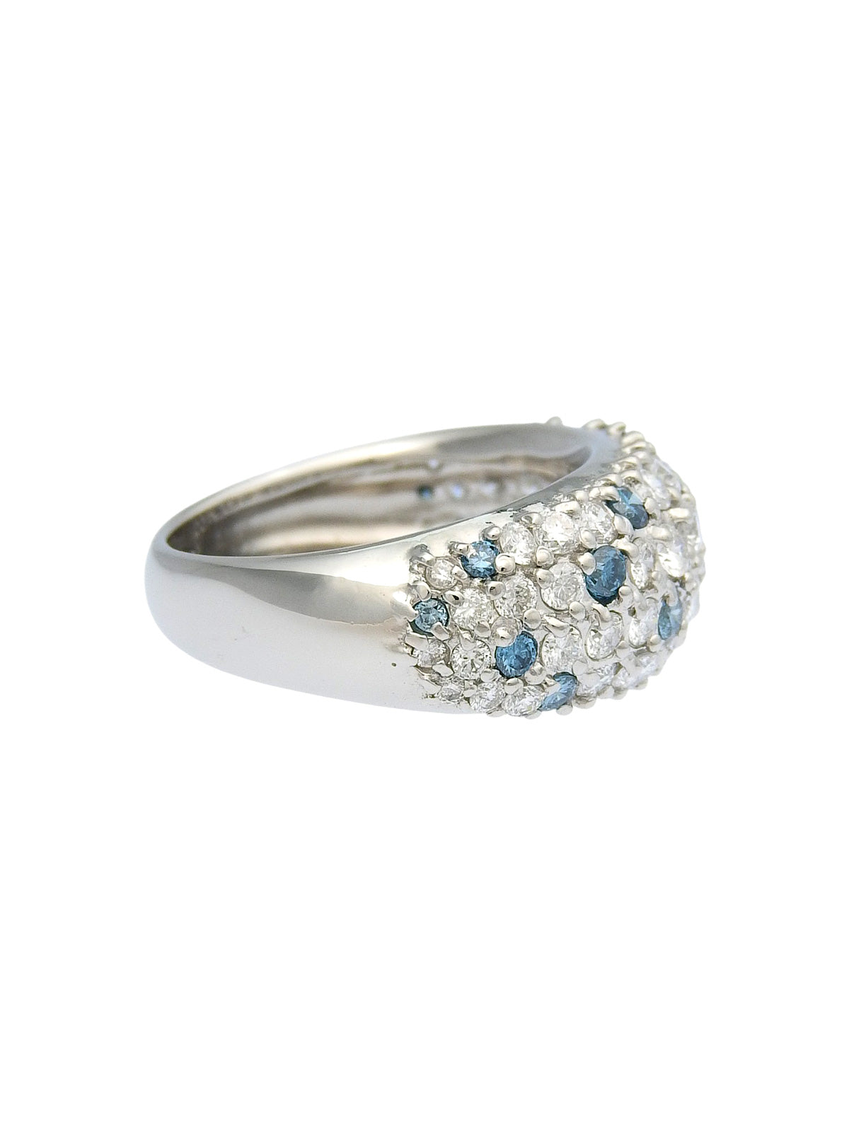 Platinum Diamond Design Ring Silver