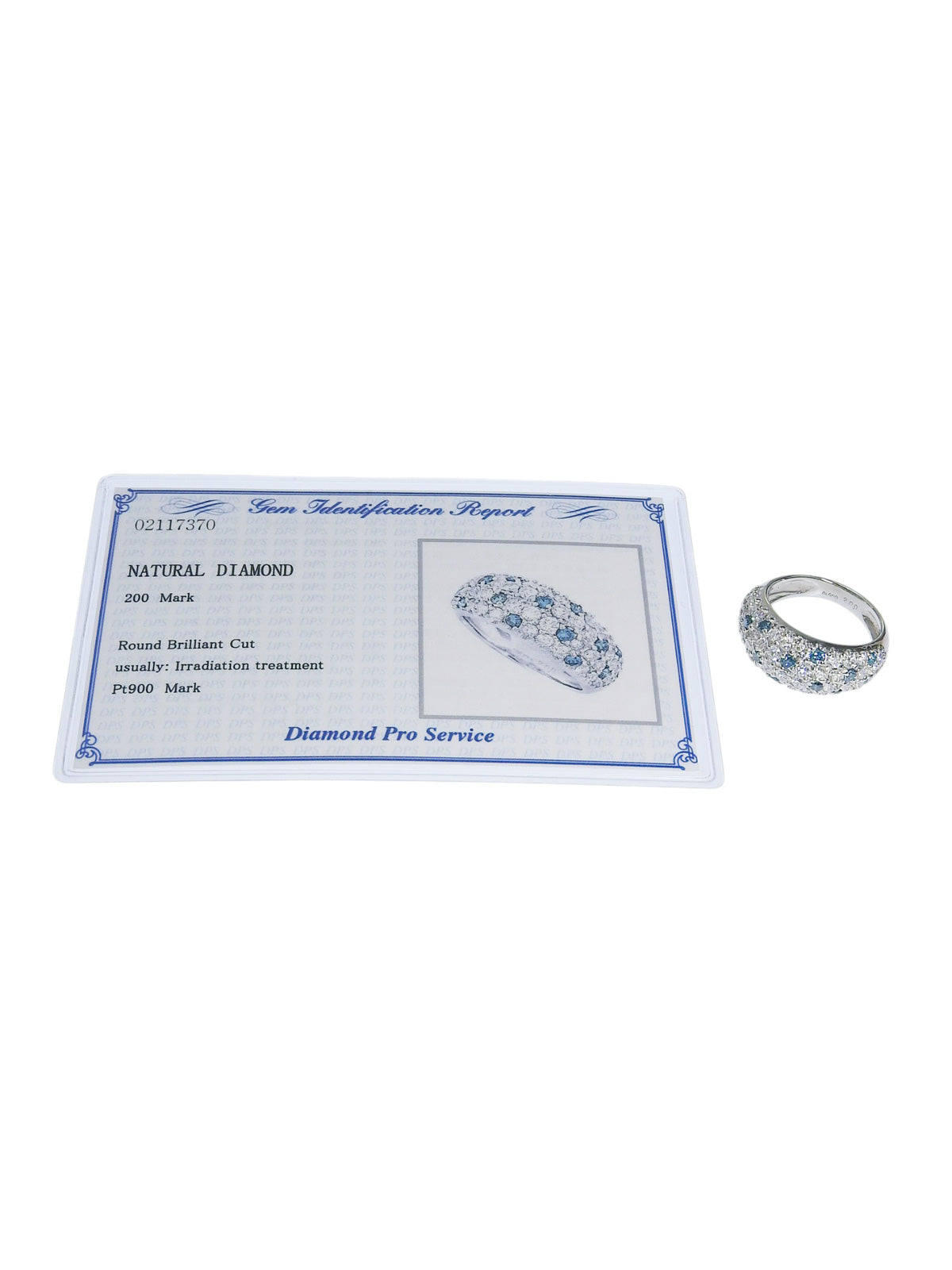 Platinum Diamond Design Ring Silver