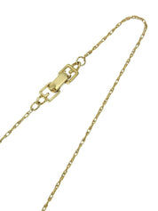 ラインストーンロゴプレートネックレス ゴールド