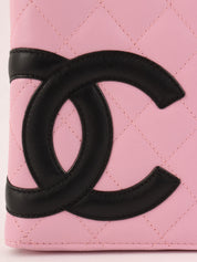 2004 Cambon logo zip long wallet in pink/black