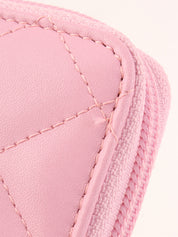 2004 Cambon logo zip long wallet in pink/black