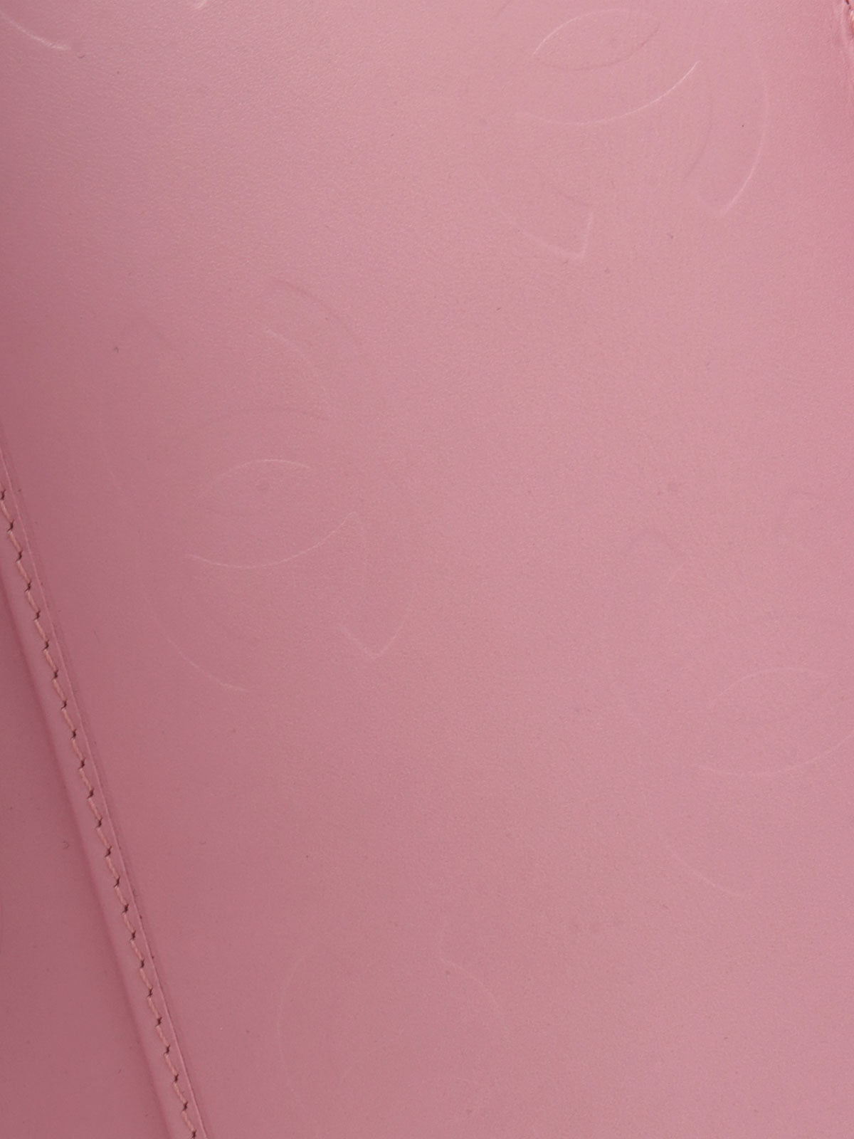 2004 Cambon logo zip long wallet in pink/black