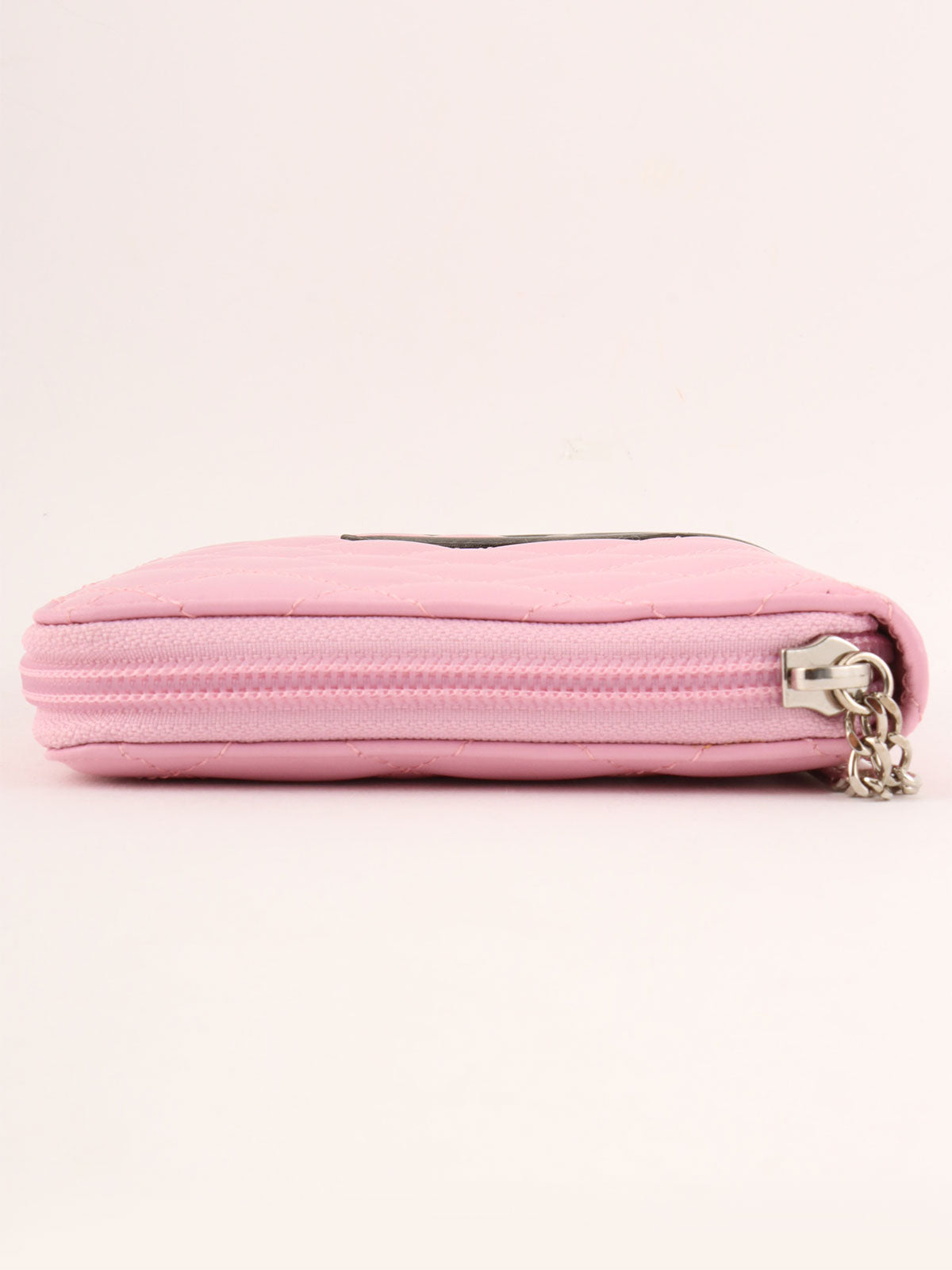 2004 Cambon logo zip long wallet in pink/black