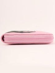 2004 Cambon logo zip long wallet in pink/black