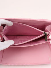 2004 Cambon logo zip long wallet in pink/black
