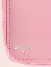 2004 Cambon logo zip long wallet in pink/black