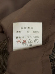 棕色羊毛格纹夹克