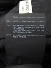 Wool duffle coat in black