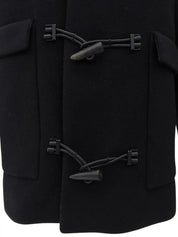 Wool duffle coat in black