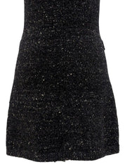 Tweed sleeveless dress in black/multi