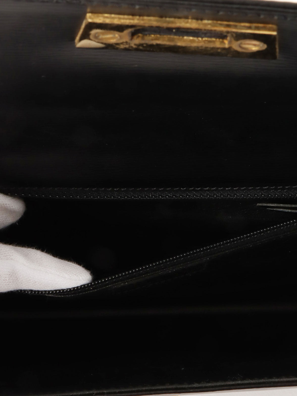 徽标牌链条单肩包 黑色