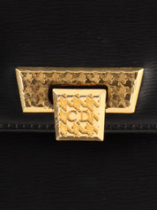 徽标牌链条单肩包 黑色