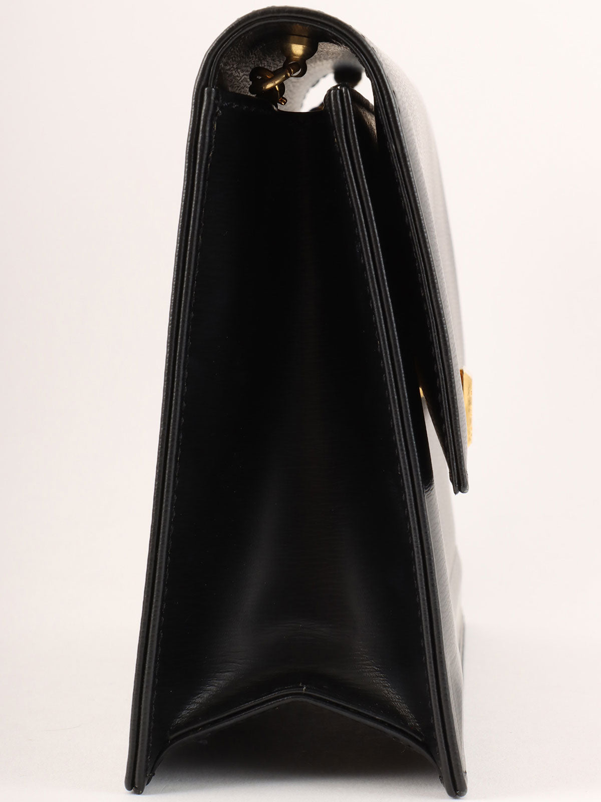 徽标牌链条单肩包 黑色