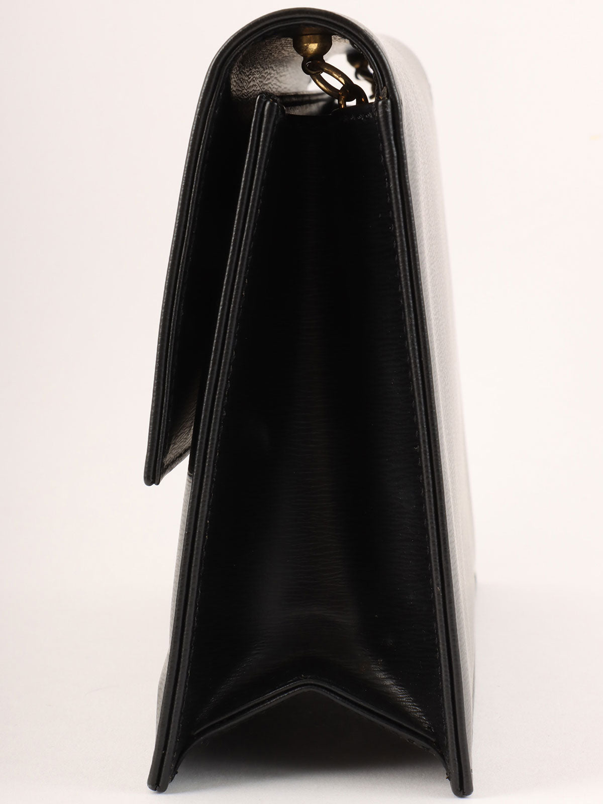 徽标牌链条单肩包 黑色