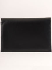 徽标牌链条单肩包 黑色