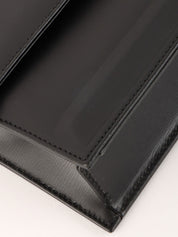 徽标牌链条单肩包 黑色