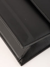 徽标牌链条单肩包 黑色