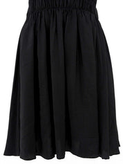 Silk sleeveless dress in black