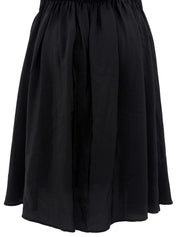 Silk sleeveless dress in black