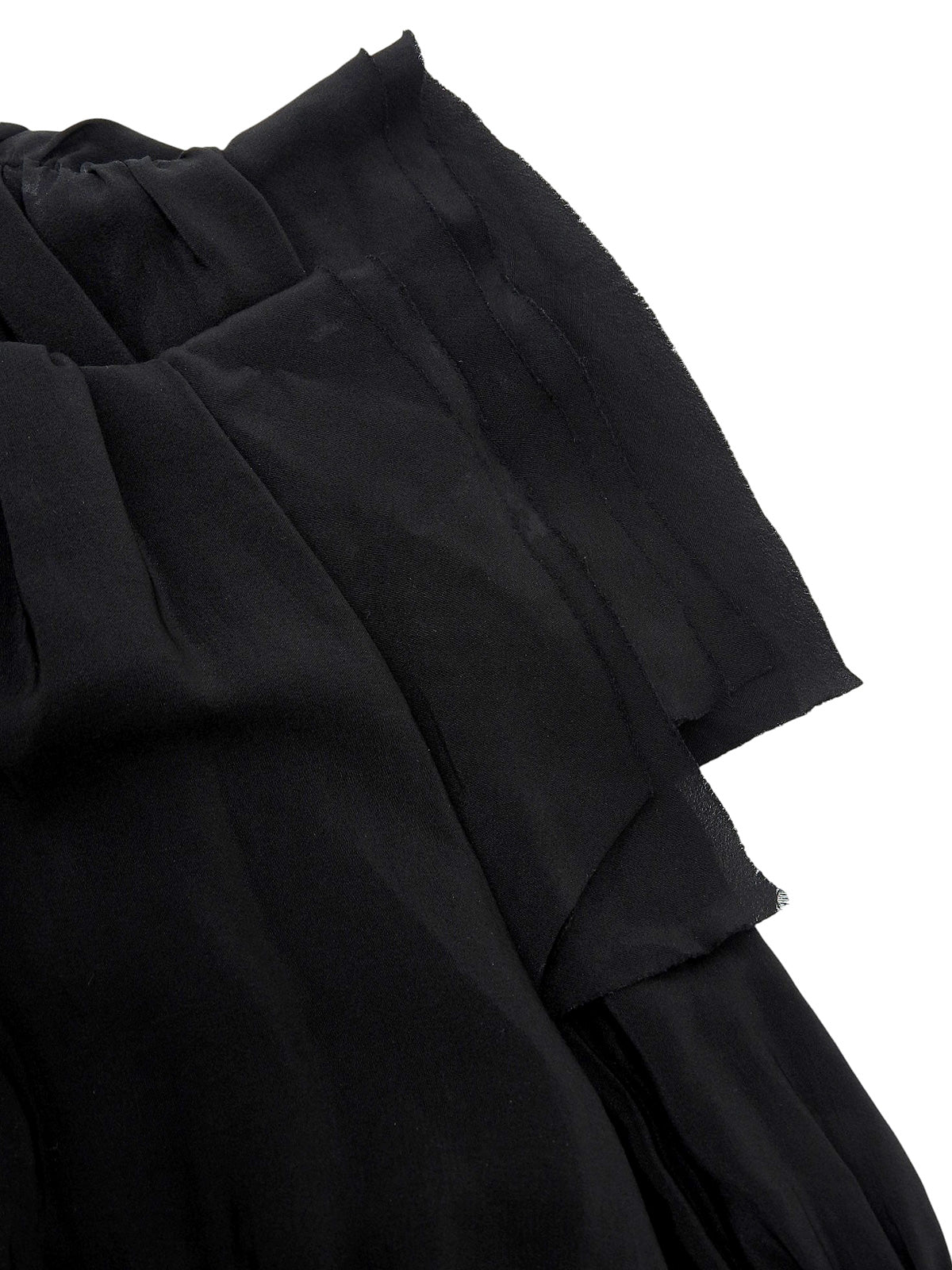 Silk sleeveless dress in black