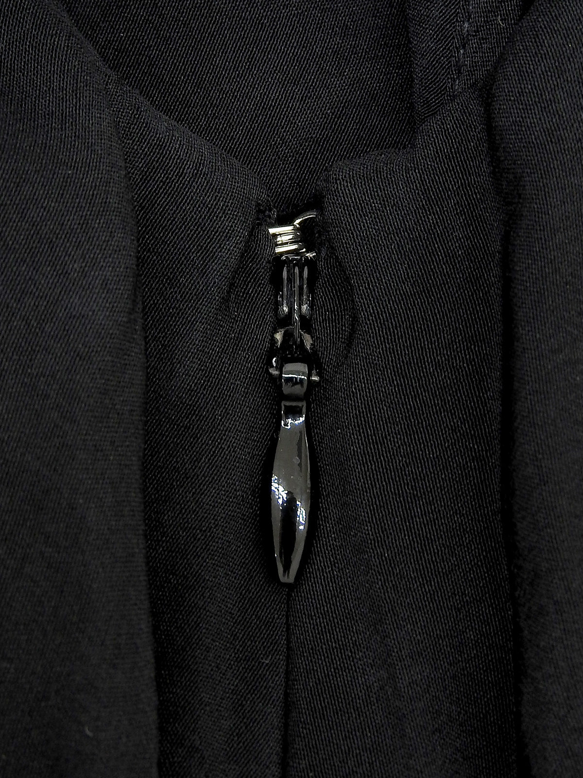 Silk sleeveless dress in black