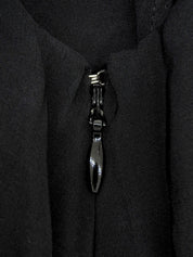 Silk sleeveless dress in black